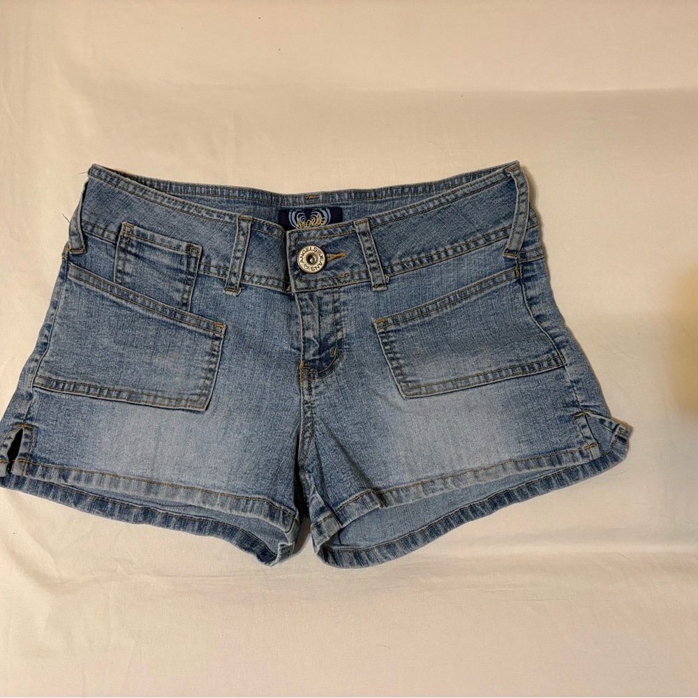 Angels Light Blue Jean Shorts